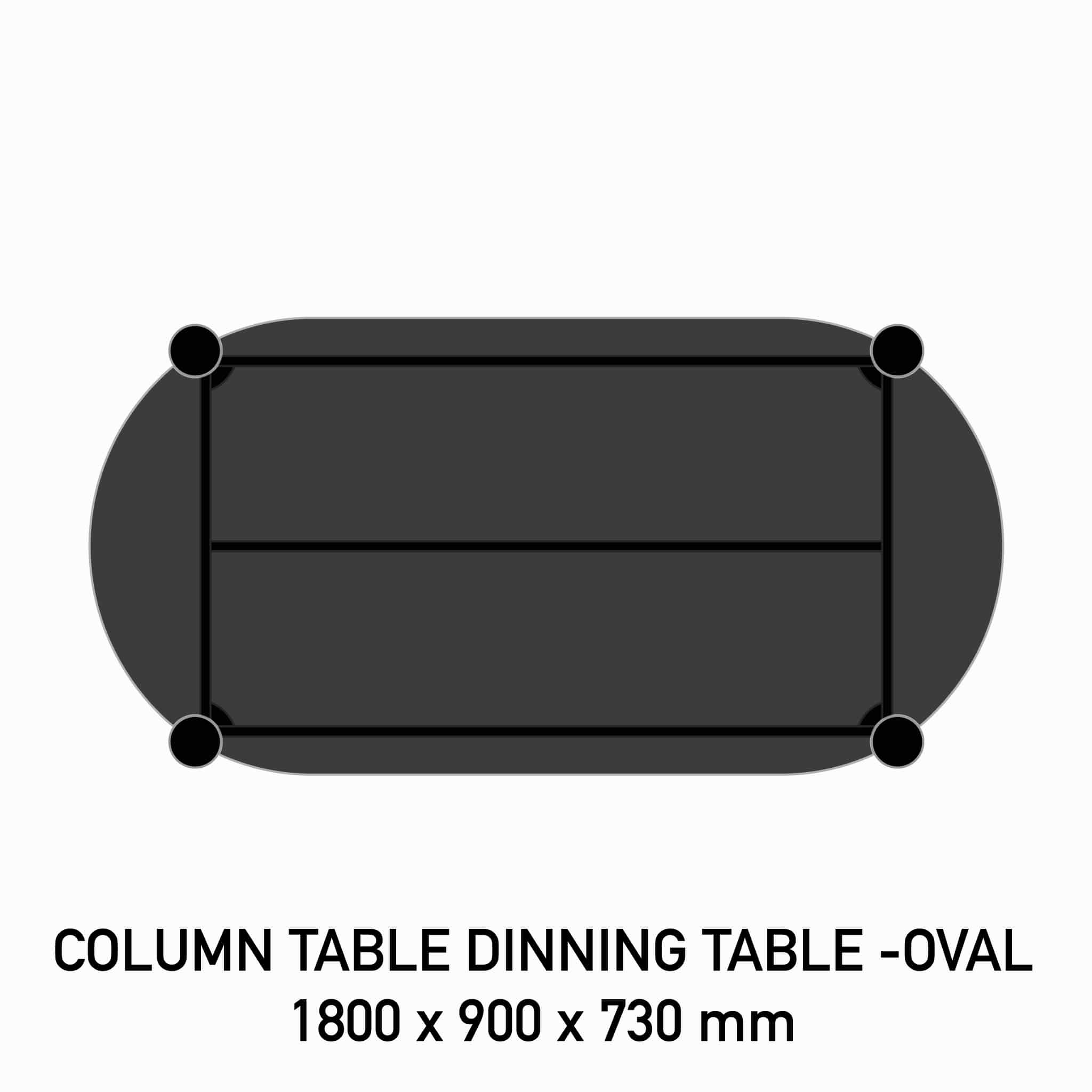 COLUMN DINNING TABLE/ 컬럼 다이닝 테이블 (타원)