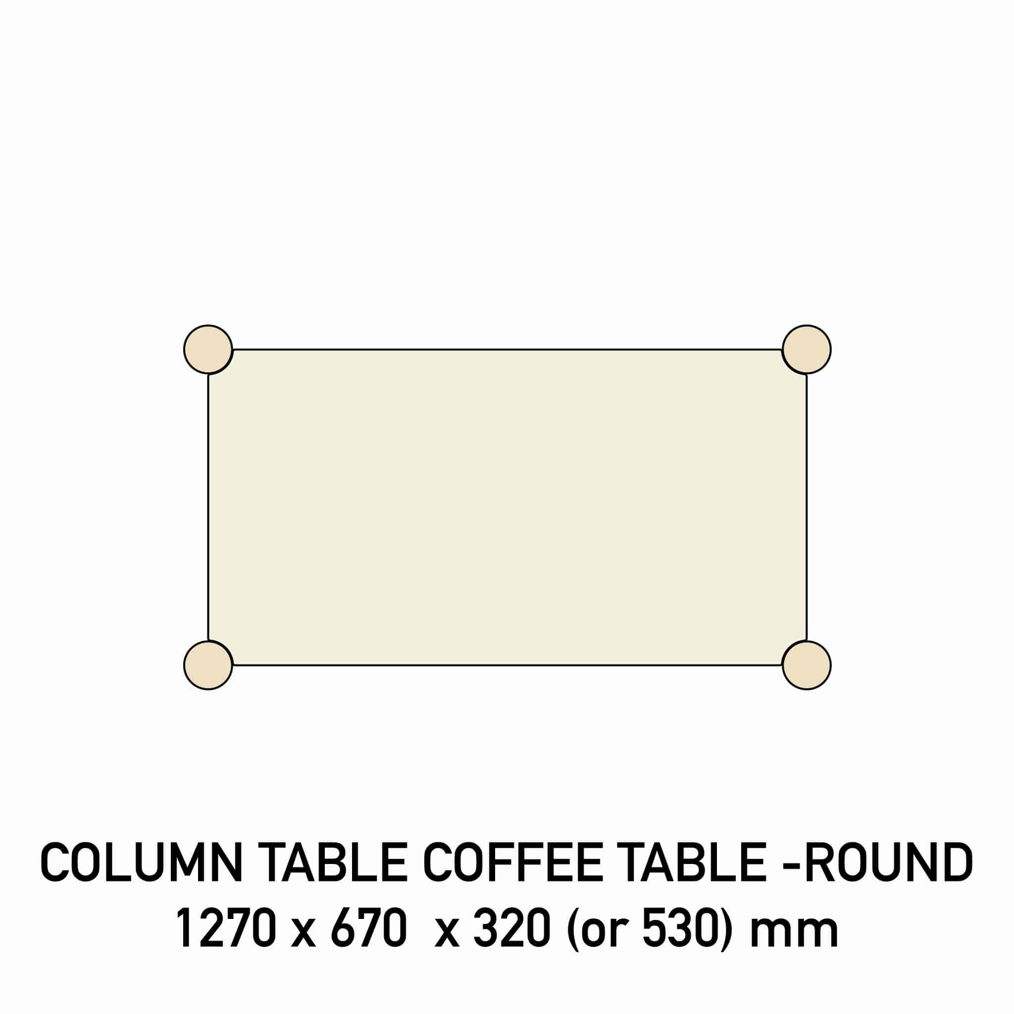 COLUMN COFFEE TABLE/ 컬럼  커피 테이블 (직사각)