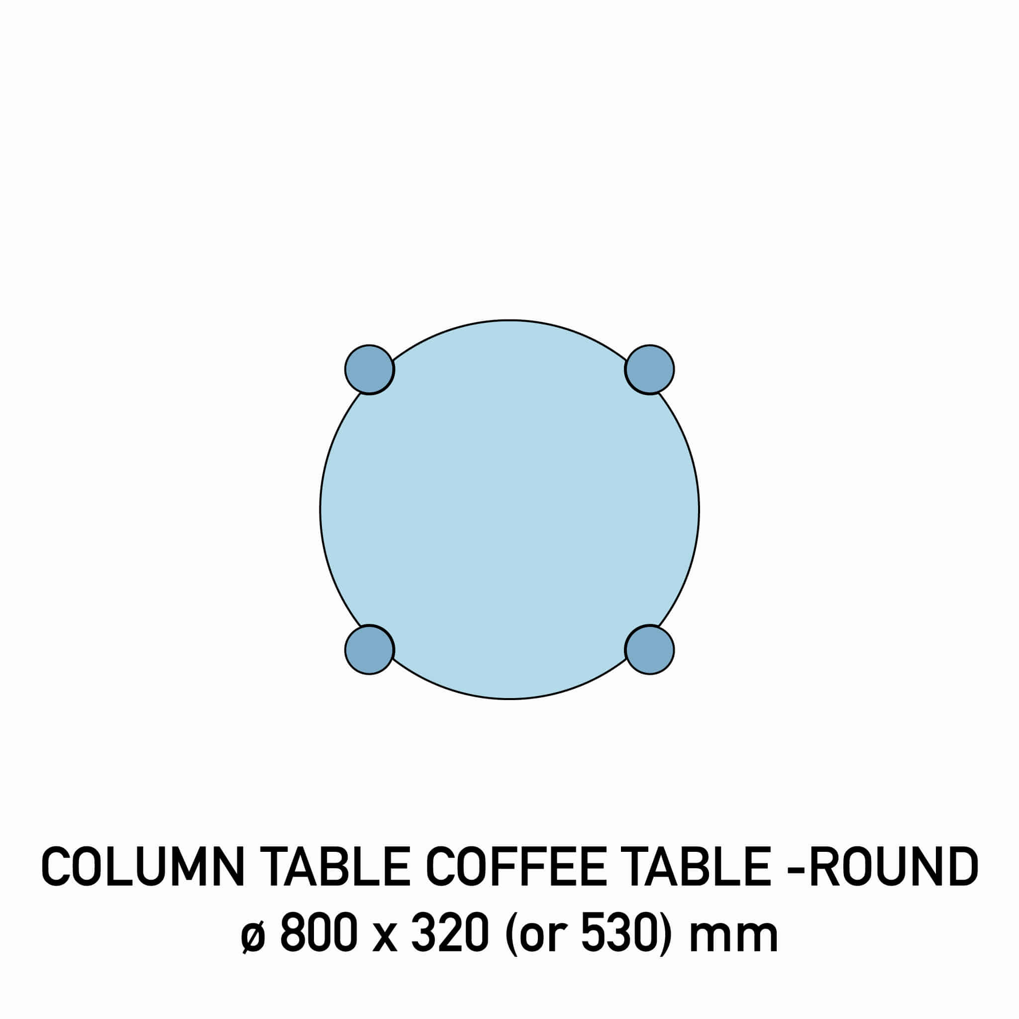COLUMN COFFEE TABLE/ 컬럼  커피 테이블 (원형)