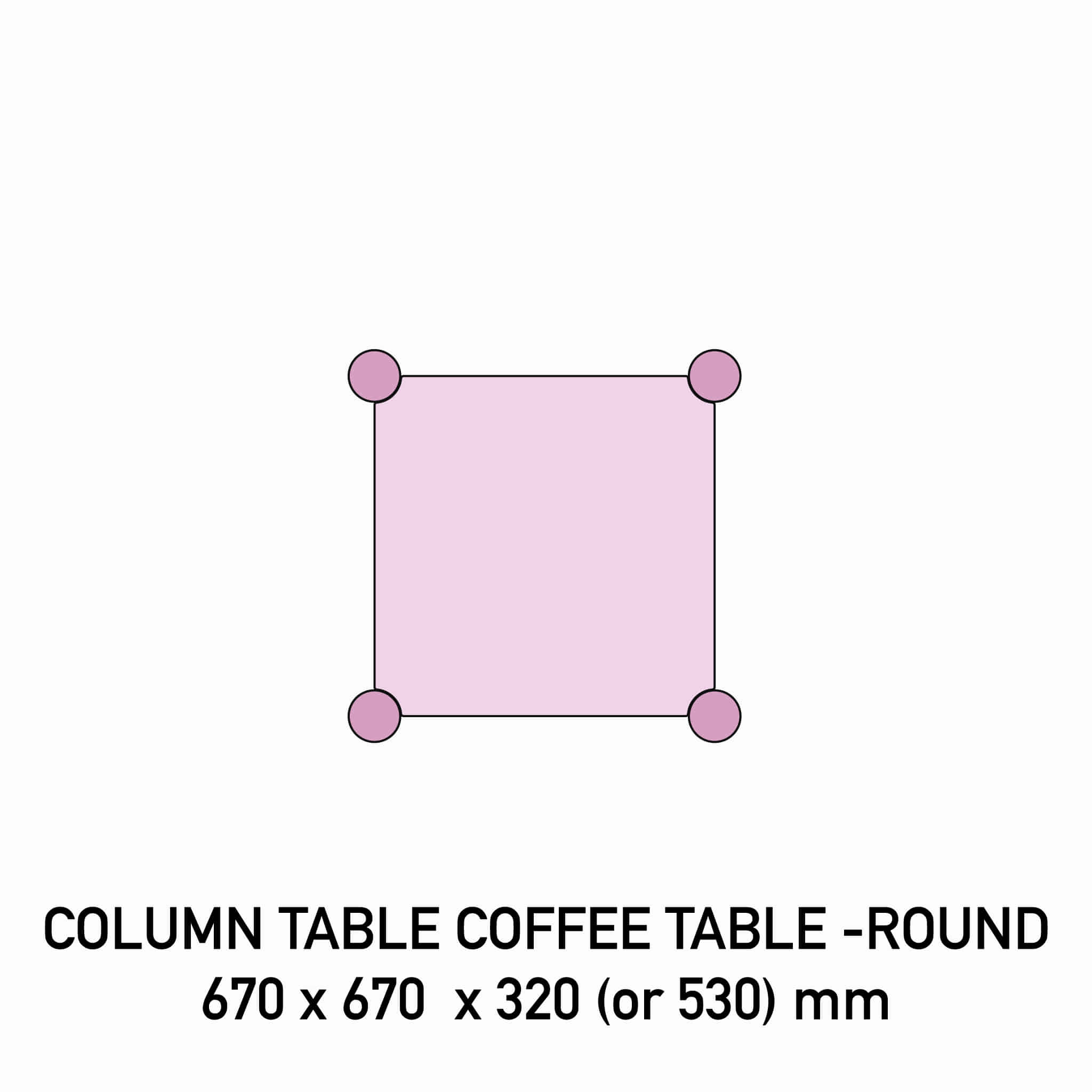 COLUMN COFFEE TABLE/ 컬럼  커피 테이블 (정사각)